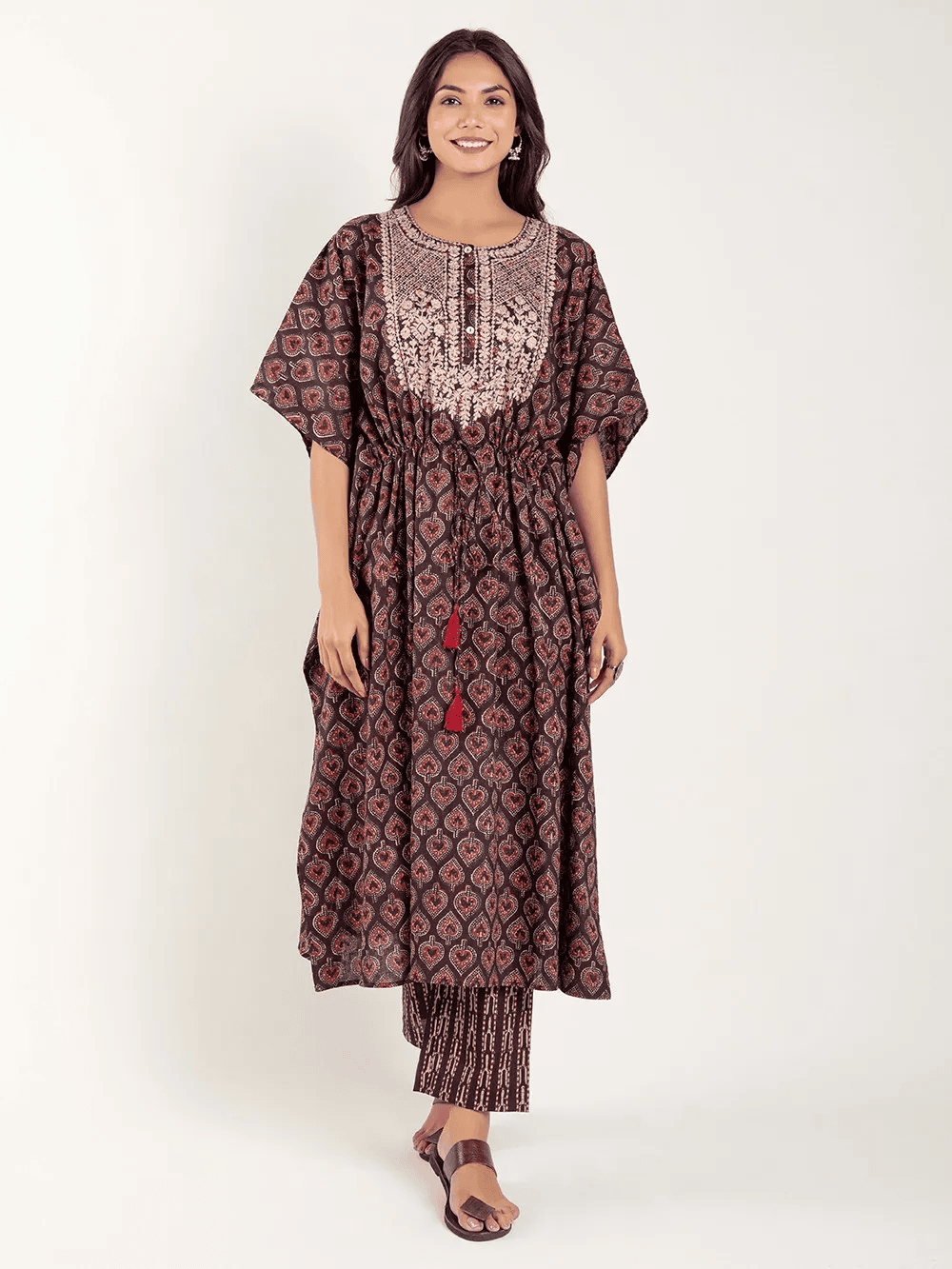 Kaftan Maroon – Panache Apparel